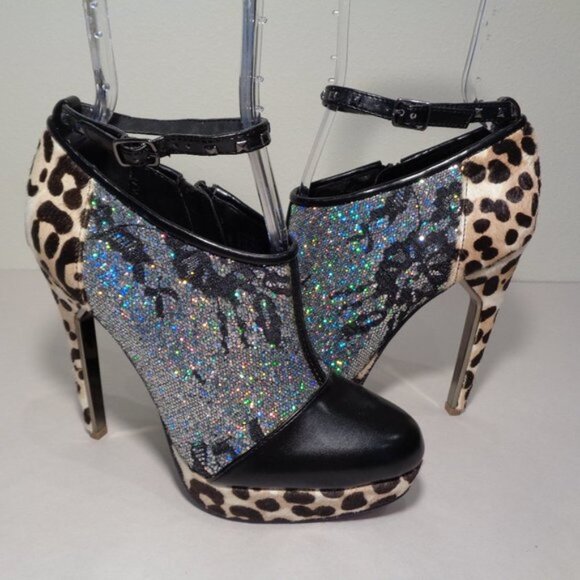 NEW NWT Rachel Roy Black Kadirah Platform Ankle Strap Boots/Booties Size: US 6 - Picture 2 of 7